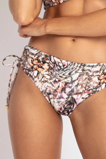 Sunseeker - Talon Mid Rise Tie Side Bikini Pant.  Mid rise pant cut, seamless pant, Adjustable tie sides.  Part of the Sunseeker Re:new sustainable collection.  Style: SS31138