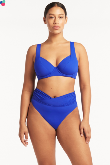 SEA LEVEL Essentials Wrap High Waist Pant - Cobalt