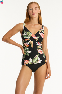 SEA LEVEL - Sundown Cross Front Swing Singlet - Black