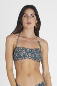 Heaven - Luna Soft Cup Bandeau Top with removable soft cups and tie back.  Heirloom.  H22001HE  