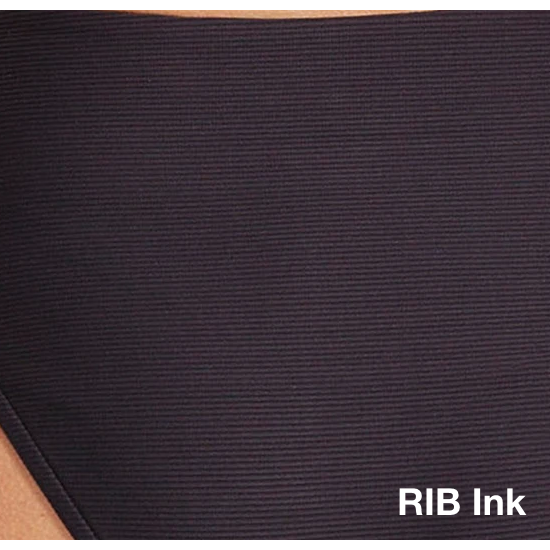 MILÉA - Mini Rib Cross Front High Waist Bikini Pant