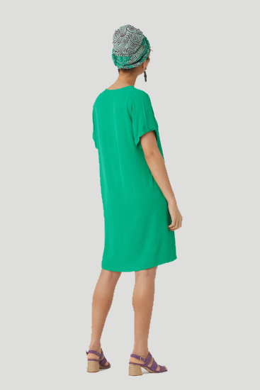 NICE THINGS - Twill Seams Dress - Navy, Turquoise or Green