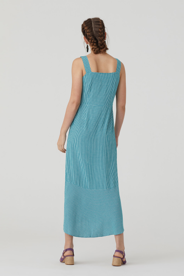 NICE THINGS - Vichy Checks Fluid Midi Dress