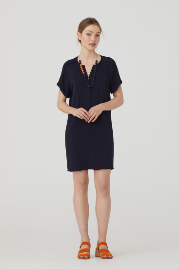 NICE THINGS - Twill Seams Dress - Navy, Turquoise or Green