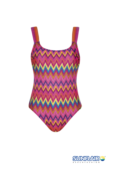 SUNFLAIR - Zig Zag Print one-piece