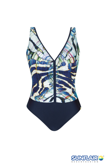 SUNFLAIR - Xtra Life Ruched Front Print Swimsuit